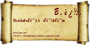 Budaházi Ádám névjegykártya