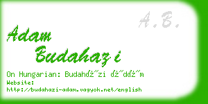 adam budahazi business card